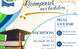 PRIX DU CONSEIL MUNICIPAL 2026 – RÉCOMPENSES AUX BACHELIERS