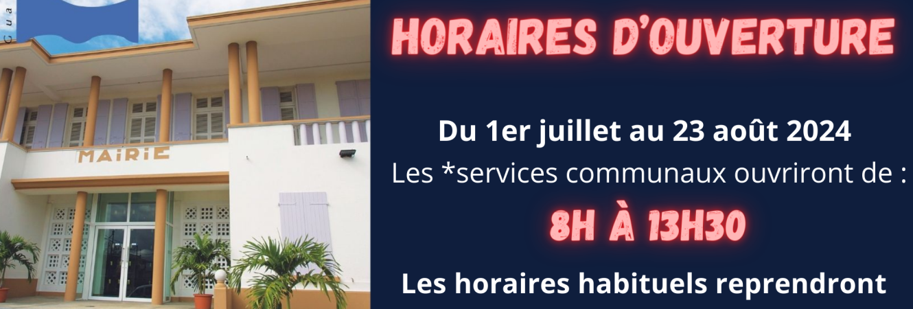 Information : horaires exceptionnels