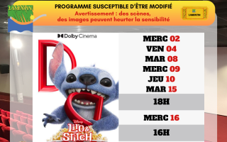 Le programme des films au ciné-théâtre de...