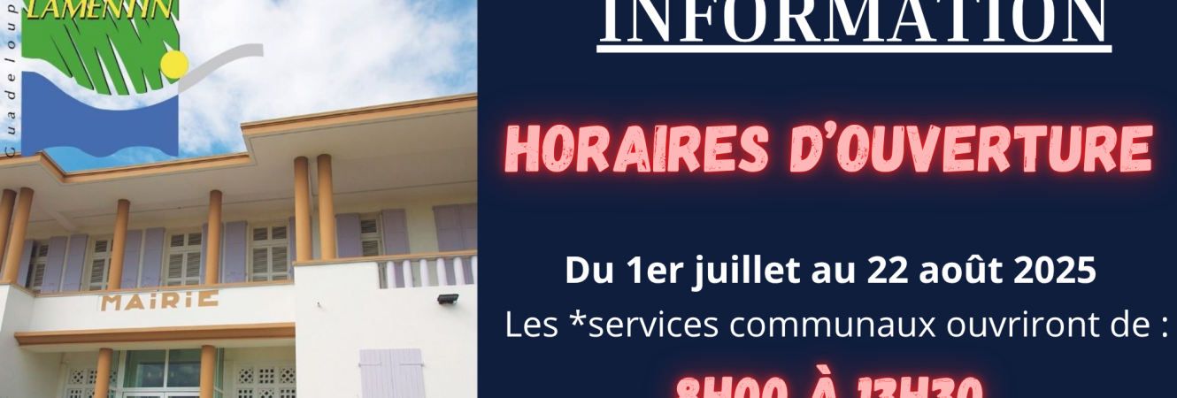 Horaires exceptionnels