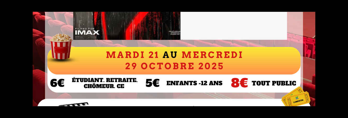 Le programme des films au Ciné-Théâtre de Lamentin