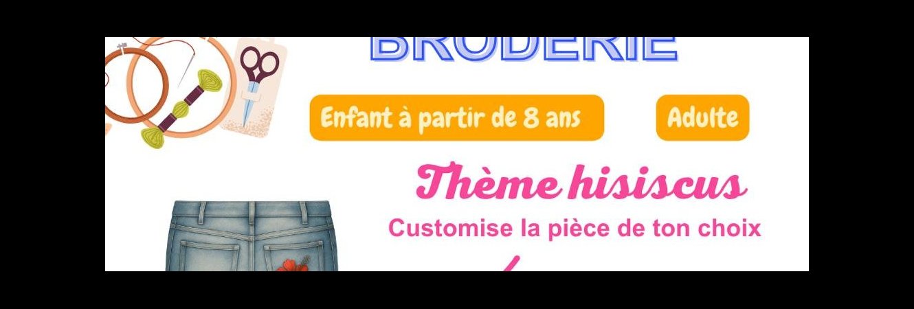 Atelier Gratuit de Broderie à la Médiathèque Ernest J. Pépin !