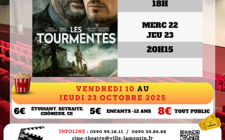 Le programme des films au Ciné-Théâtre de Lamentin