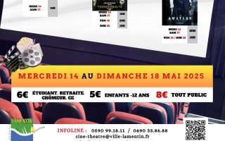 Le programme des films au Ciné-théâtre de Lamentin