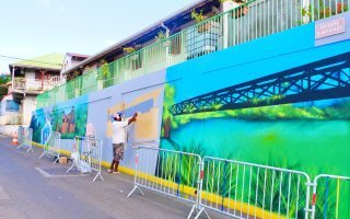 Une œuvre artistique prend forme dans le bourg de Lamentin