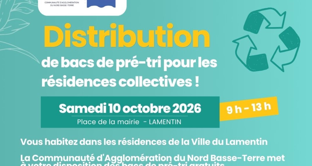 DISTRIBUTION DE BACS DE PRÉ-TRI
