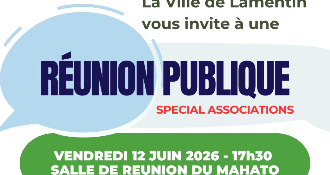 RÉUNION PUBLIQUE – SPÉCIAL ASSOCIATIONS