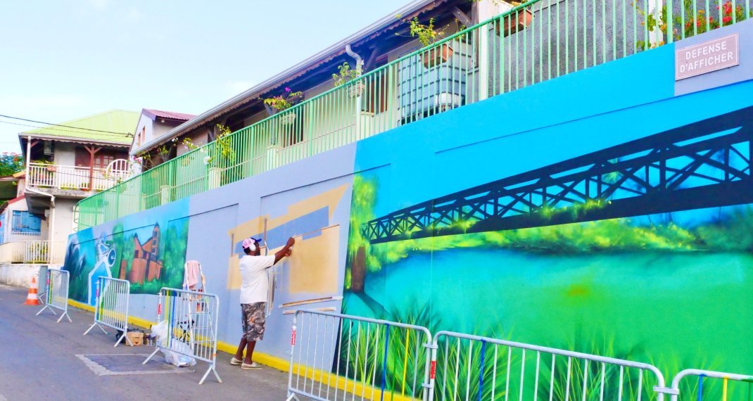 Une œuvre artistique prend forme dans le bourg de Lamentin