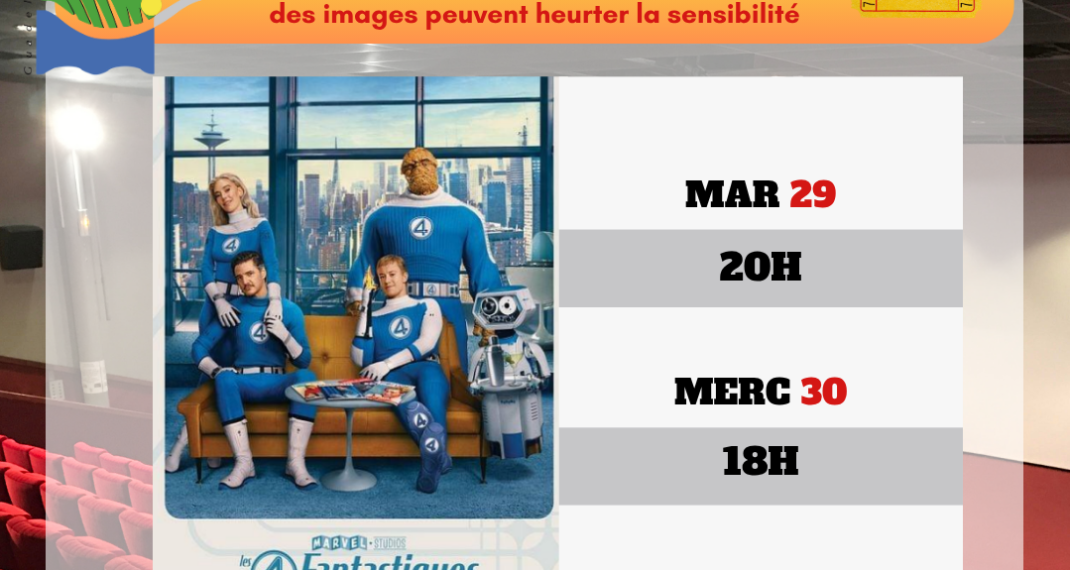 Le programme des films au Ciné-théâtre de Lamentin
