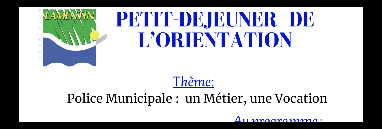 Petit-Déjeuner de l'Orientation – Spécial Police Municipale