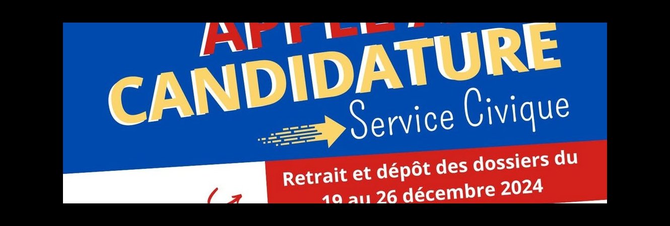 Appel à candidature au SERVICE CIVIQUE