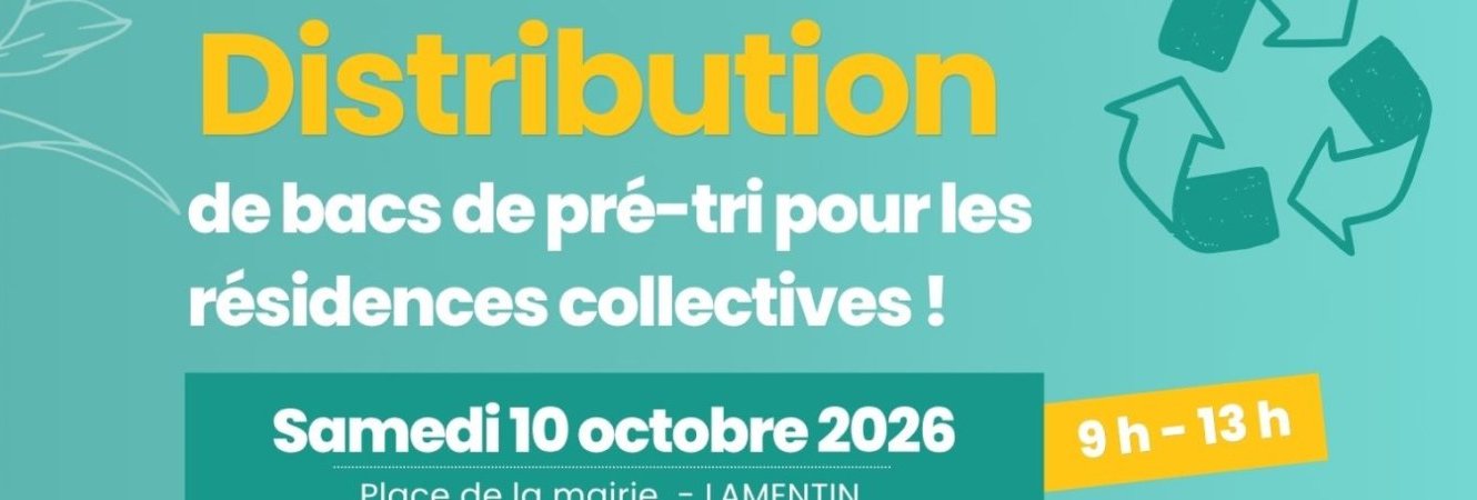 DISTRIBUTION DE BACS DE PRÉ-TRI